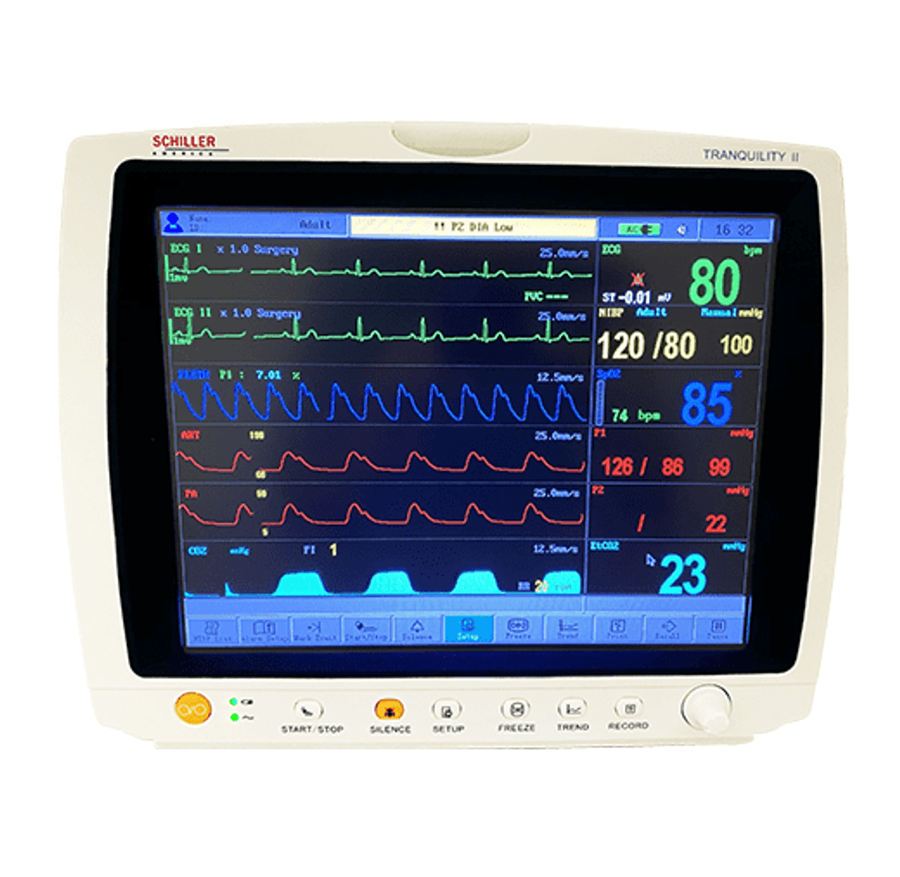 Tranquility II with Built-In Printer, ECG, NIBP, SPO2, 2 x Temp Respiration, Arrhythmia, ST, OXYCrg, Drug (Not Available for Sale into Canada)  (DROP SHIP ONLY) ($100 Minimum Order Requirement or customer will be charged $30 min order fee)
