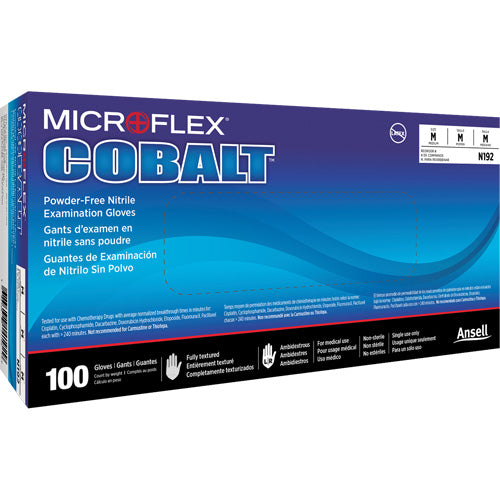 Exam Gloves, PF Nitrile, Textured, Blue, X-Small, 100/bx, 10 bx/cs (US Only)