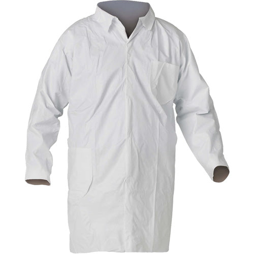 Lab Coat, Elastic Wrists with No Pockets, Large, White, 30/cs (Products cannot be sold on Amazon.com or any other 3rd party site) (US Only)