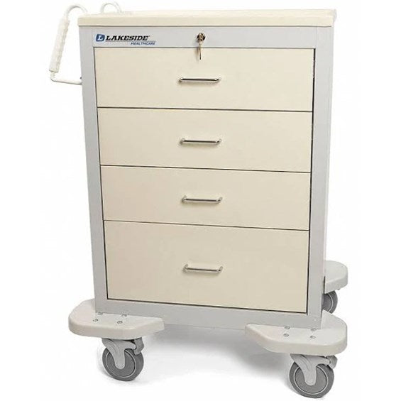Medical Cart, 4 Drawer, Key Lock, Two-Tone Beige (DROP SHIP ONLY)