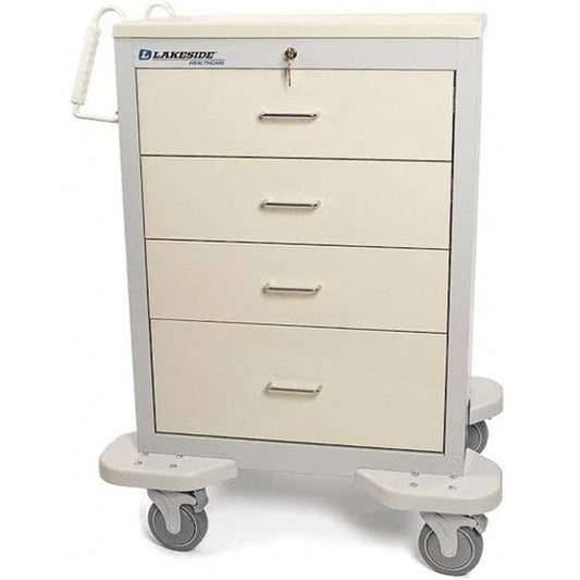 Medical Cart, 4 Drawer, Key Lock, Two-Tone Beige (DROP SHIP ONLY)