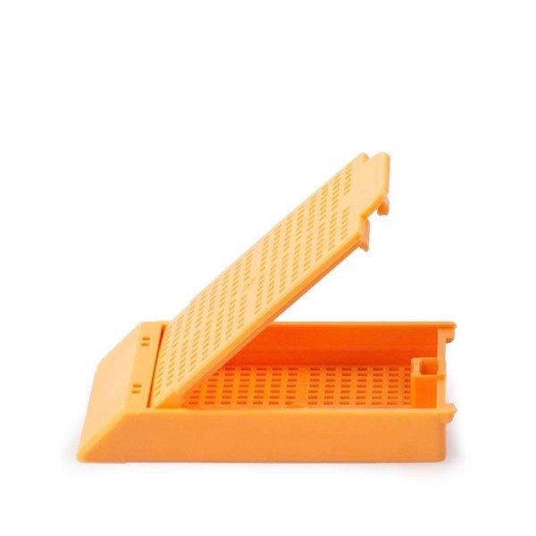 Histosette II Cassettes, Biopsy, Peach, (cassettes and lids packaged separately), 500/bx, 2 bx/cs
