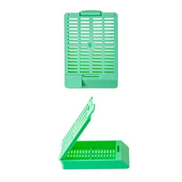 Swingsette Tissue Cassette, 45 Angle, Acetal, Green, 500/bx, 3 bx/cs