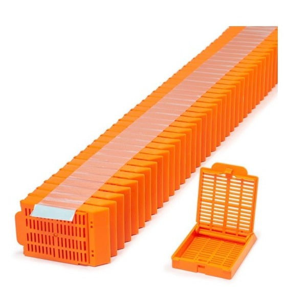 Histosette II Cassettes in Quickload Stack (Taped), Tissue, Orange, 2000/cs