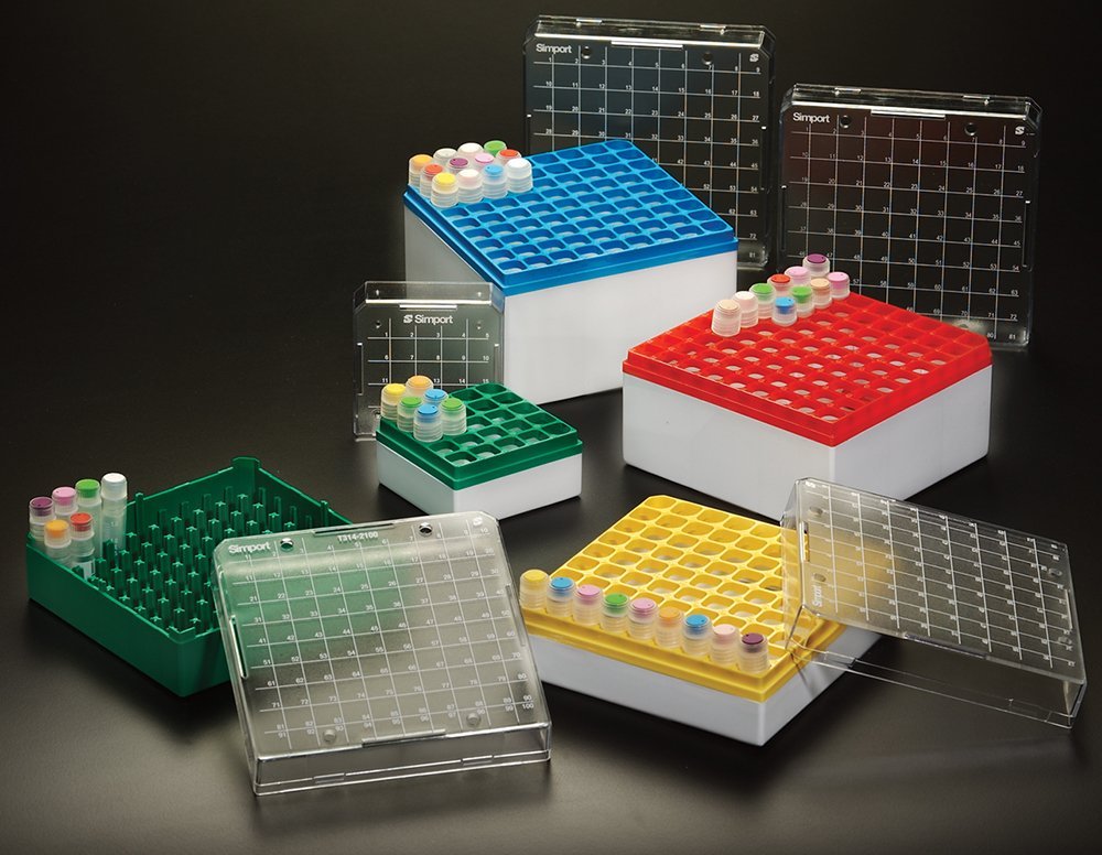Storage Box, 1.2 & 2mL, 100 Places, Green, 4/pk, 6 pk/cs