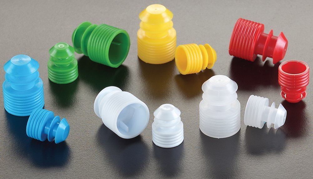 Flange Plug Cap, 12mm, Polyethylene, Blue, 1000/pk