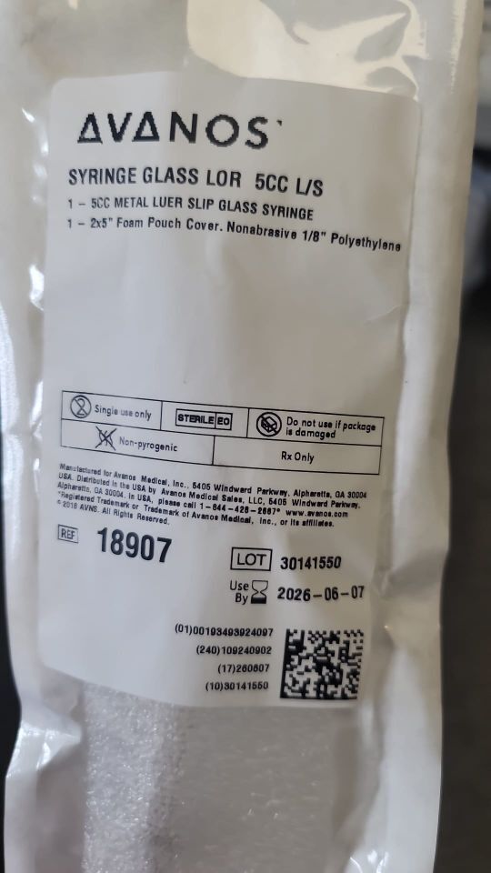 Glass Syringe, LOR, 5mL, Luer Slip, Sterile, 10/cs (US Only) (Authorized Distributor Sub-Agreement Required  - See Manufacturer Details Page)