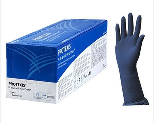 Glove, Surgical, Powder-Free (PF), Latex-Free (LF), Polyisoprene, Blue, Size 8.5, 50 pr/bx, 4 bx/cs (Continental US Only)