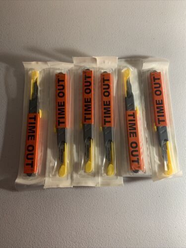 Weighted Safety Scalpel, #3 Handle with #15 Blade, Yellow Shield, TIME OUT Sleeve, Sterile, 12/bx, 8 bx/cs (US Only)