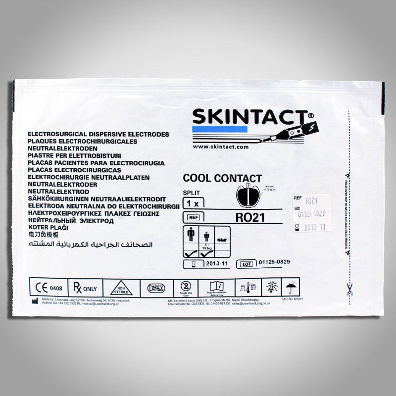 Skintact Grounding Plate, Electrosurgical, Bottle Shape, w/out Cord, 1 plate/pch, 50 pch/cs