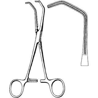 DeBakey-Beck Clamp, Pediatric, 6-1/2in, Blunt, Hemostatic Forceps, Double Angled, 1x2 Rows of Nontraumatic Fine Teeth, Pediatric, Atraumatic, Finger Rings Handle, Stainless Steel, Reusable, Non-Sterile, Latex-Free, Premium OR-Grade (DROP SHIP ONLY)