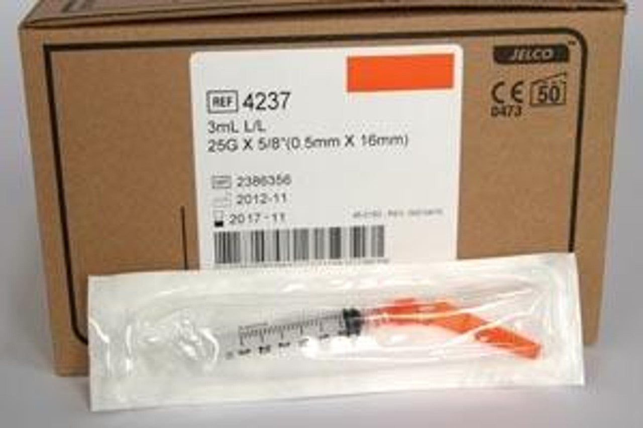 Luer Lock Syringe 3mL, 21G x 1" Needle, Hub Color Deep Green, 50/bx, 8 bx/cs (US Only)