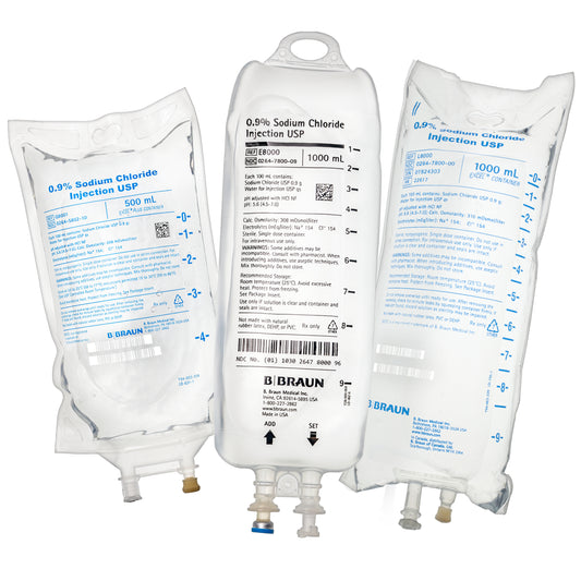 ExcelPlus Sodium Chloride Injections, 0.9%, 500 ml (Rx) (Item is Non-Returnable), 24/cs (Continental US+HI Only, Excluding IN and ND) (Use as a substitute for L8001) (Item is on Manufacturer Allocation - Quantities may Limited)&nbsp;&nbsp;<Strong style="color:red">Max weekly quantity allowed: 10</Strong>