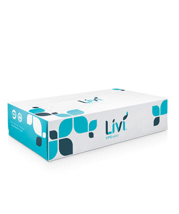Livi Facial Tissue, Flat Box, 2-Ply, White, 100 sheets/bx, 30 bx/cs (APT #452027)