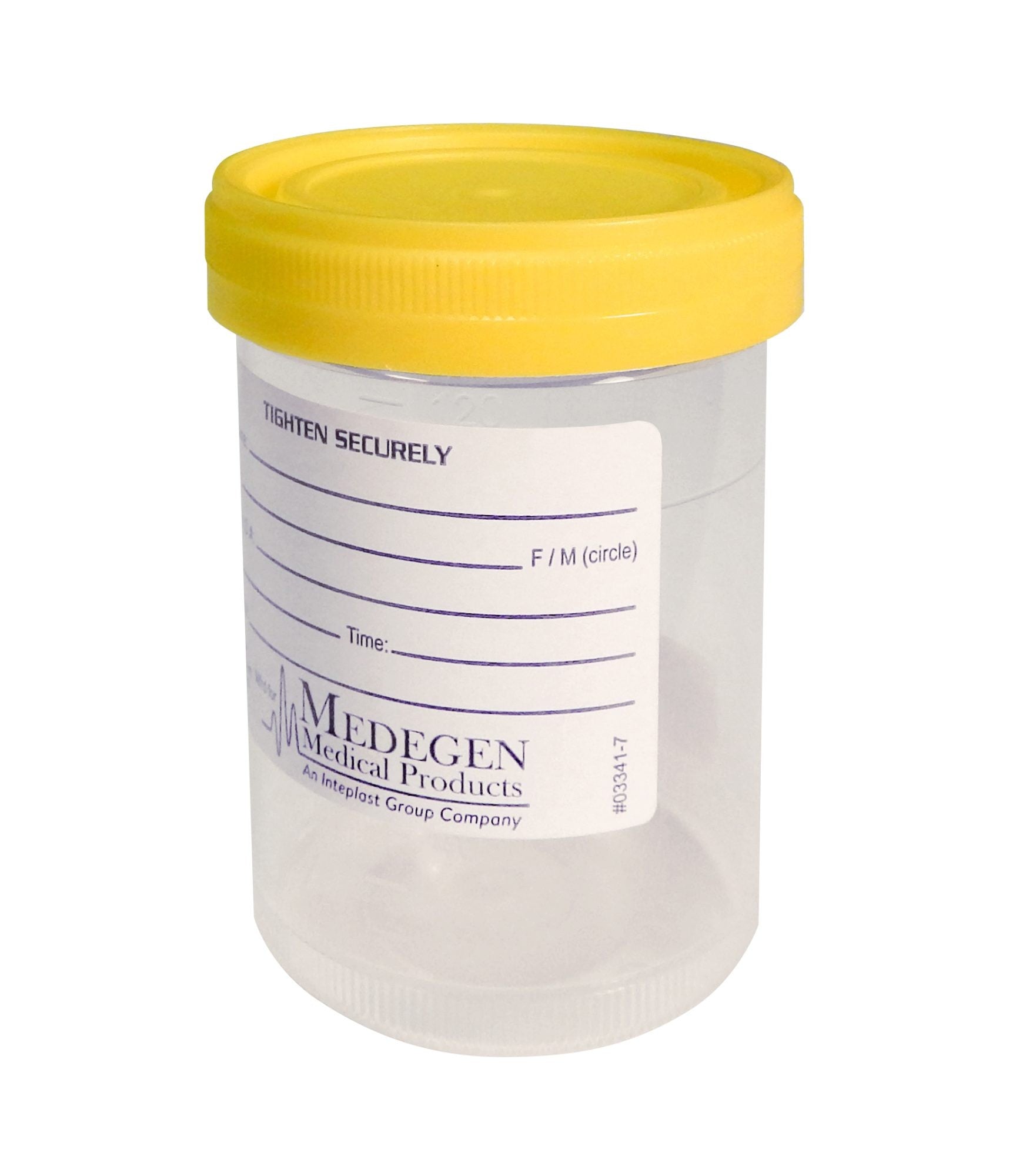Specimen Container, 120ml, Yellow, Temporary, Non-Sterile, 300/cs