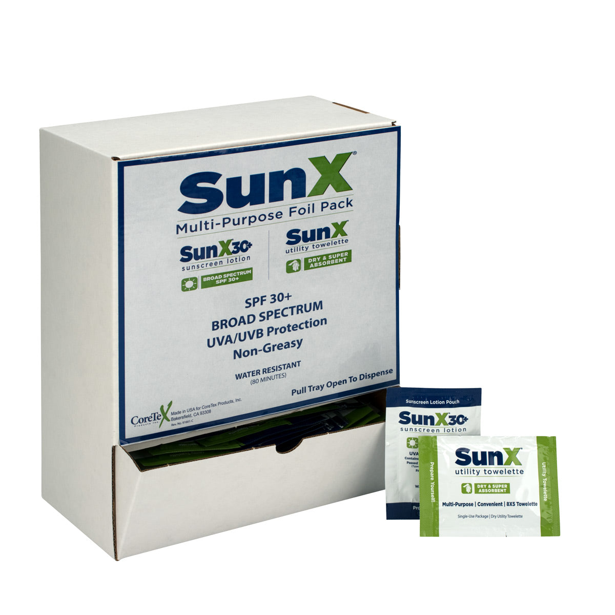 SunX30 Lotion and Wipe Combo Pack, 50/bx (DROP SHIP ONLY - $150 Minimum Order)