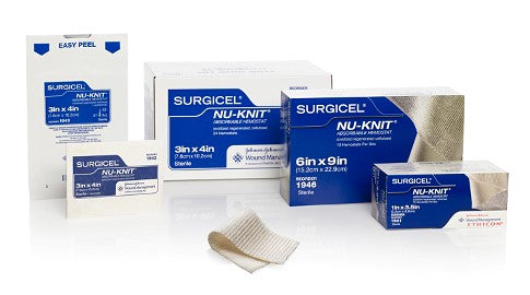 Surgicel Nu-Knit, 3" x 4", 12/cs (Continental US Only)