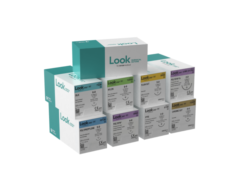 Polyglycolic Acid Suture, Violet Braided, Reverse Cutting, Size 4-0, 18"/45cm, 18mm, 3/8 Circle, 12/bx