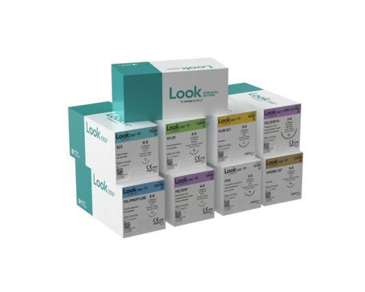 Polyglycolic Acid Suture, Violet Braided, Reverse Cutting, Size 4-0, 18"/45cm, 18mm, 3/8 Circle, 12/bx