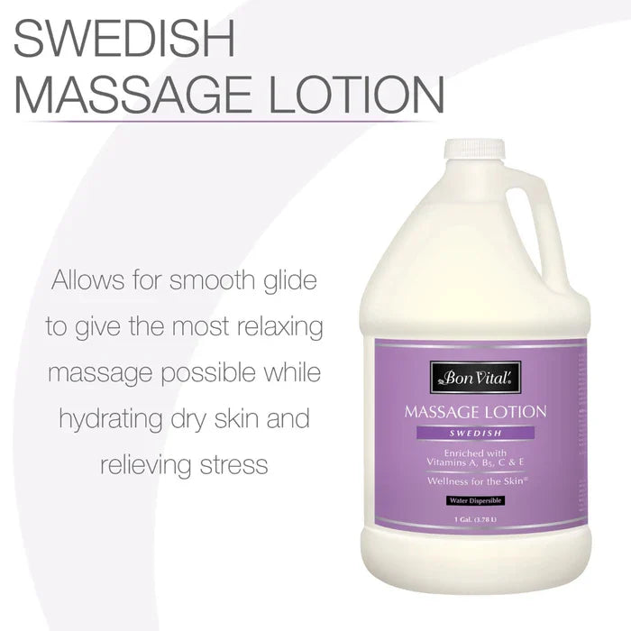Bon Vital Swedish Massage Lotion, 1 Gallon Jar