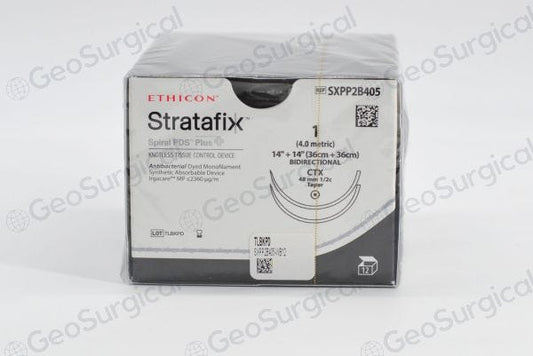 STRATAFIX Spiral PDS Plus Suture, 14" Length, Size 1, 48mm, Taperpoint, CTX, 12/bx (Continental US Only)