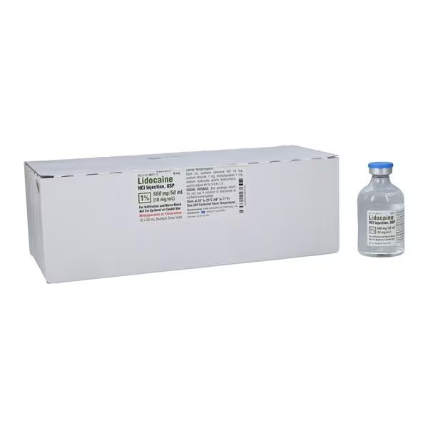 Lidocaine HCl Injection 1% MDV 50mL 10/Package (00143957710)