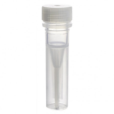 1.5mL Tube, Conical Bottom, Non-Printed, Screw on Caps, Sterile, White Marking, 500/cs (Limited Quantities Available when Ordering)