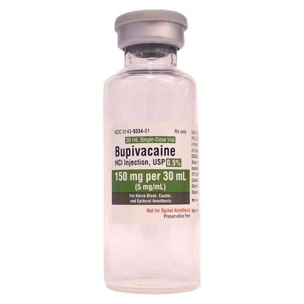 Bupivacaine HCl Injection 0.5% Preservative Free SDV 30mL 10/Package (00143933410)