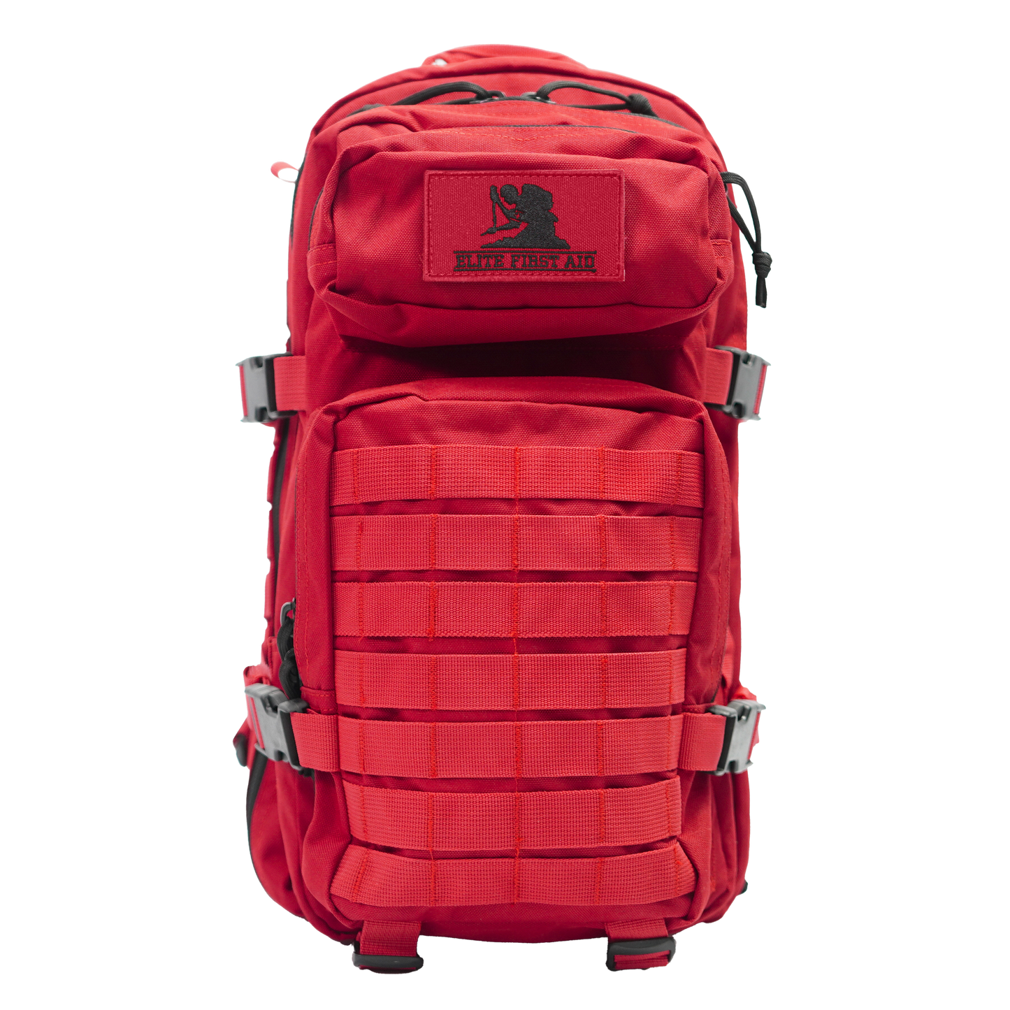 Tactical Trauma First Aid Kit, Red, Durable and Waterproof Backpack, Multiple compartments and pockets, Lightweight, Includes: Bandages, Gauze, Antiseptic Wipes, Trauma Shears, and a Tourniquet (DROP SHIP ONLY - $150 Minimum Order) 