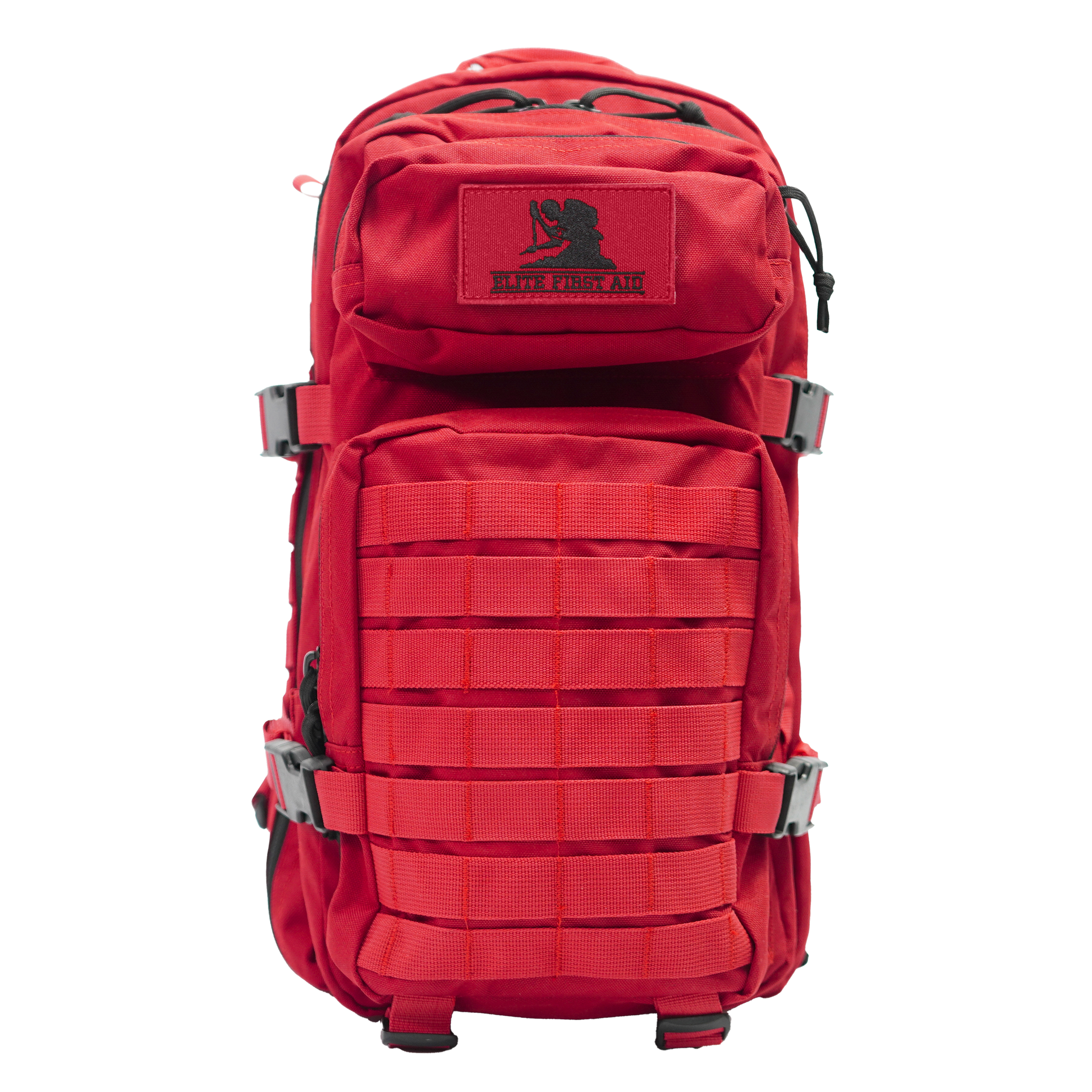 Tactical Trauma First Aid Kit, Red, Durable and Waterproof Backpack, Multiple compartments and pockets, Lightweight, Includes: Bandages, Gauze, Antiseptic Wipes, Trauma Shears, and a Tourniquet (DROP SHIP ONLY - $150 Minimum Order) 