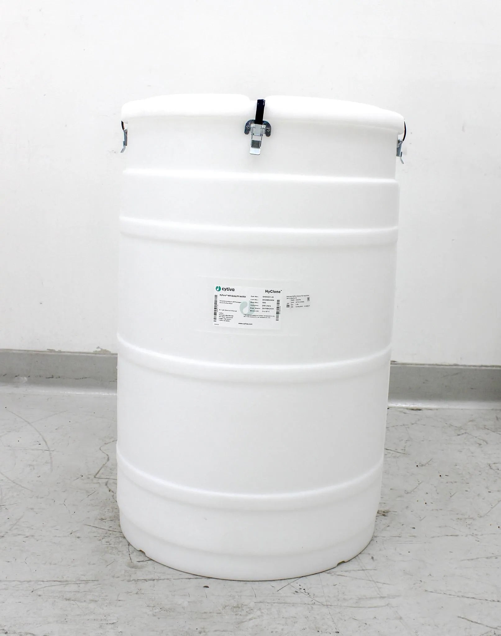HyClone HyPure Water for Injection (WFI) Quality Water, 200 L, Sterile (Item is Non-Returnable)