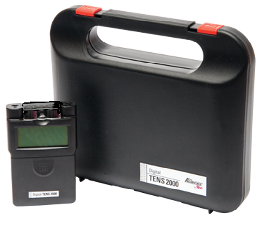 2-Channel Analog TENS Unit with Timer. Includes:  (1) TENS Unit, (4) TENS Electrode, (2) Leadwires, (1) 9V Battery, type 6F22, (1) Instruction Manual, and (1) Carrying Case. (030481) (Not Available for Sale into Canada)