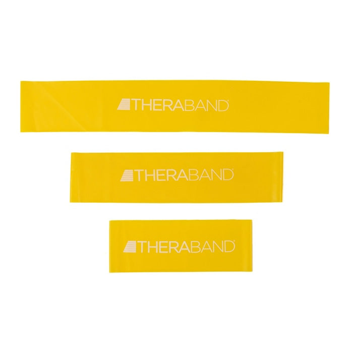 Resistance Band Loop, Yellow/ Thin, 8" Lay Flat Length, 10 Pk Band Loops Each Individually Sealed in Polybag with Safety Instructions, 6 pk/cs (021101) (Legacy# 20810) (US Only)