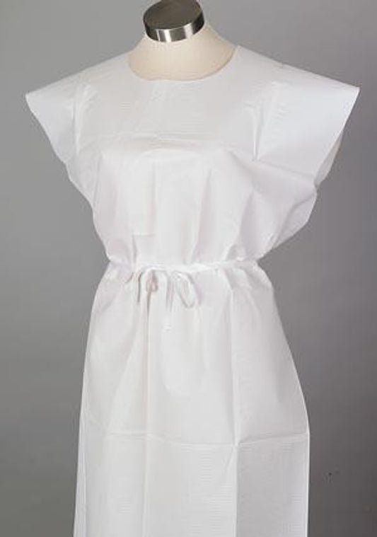 Exam Gown, 30" x 42", Teal, T/P/T, Latex Free (LF), 50/cs