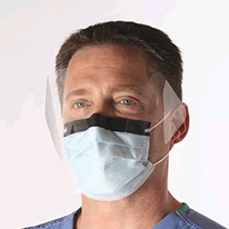 Dry Shield Fluid Res. Tie-On Mask & Visor, 25/bx (Temporarily Unavailable for Sale)