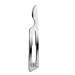 Blade Surgical #15C Disposable Carbon Steel Sterile 100/Bx (SC15C)