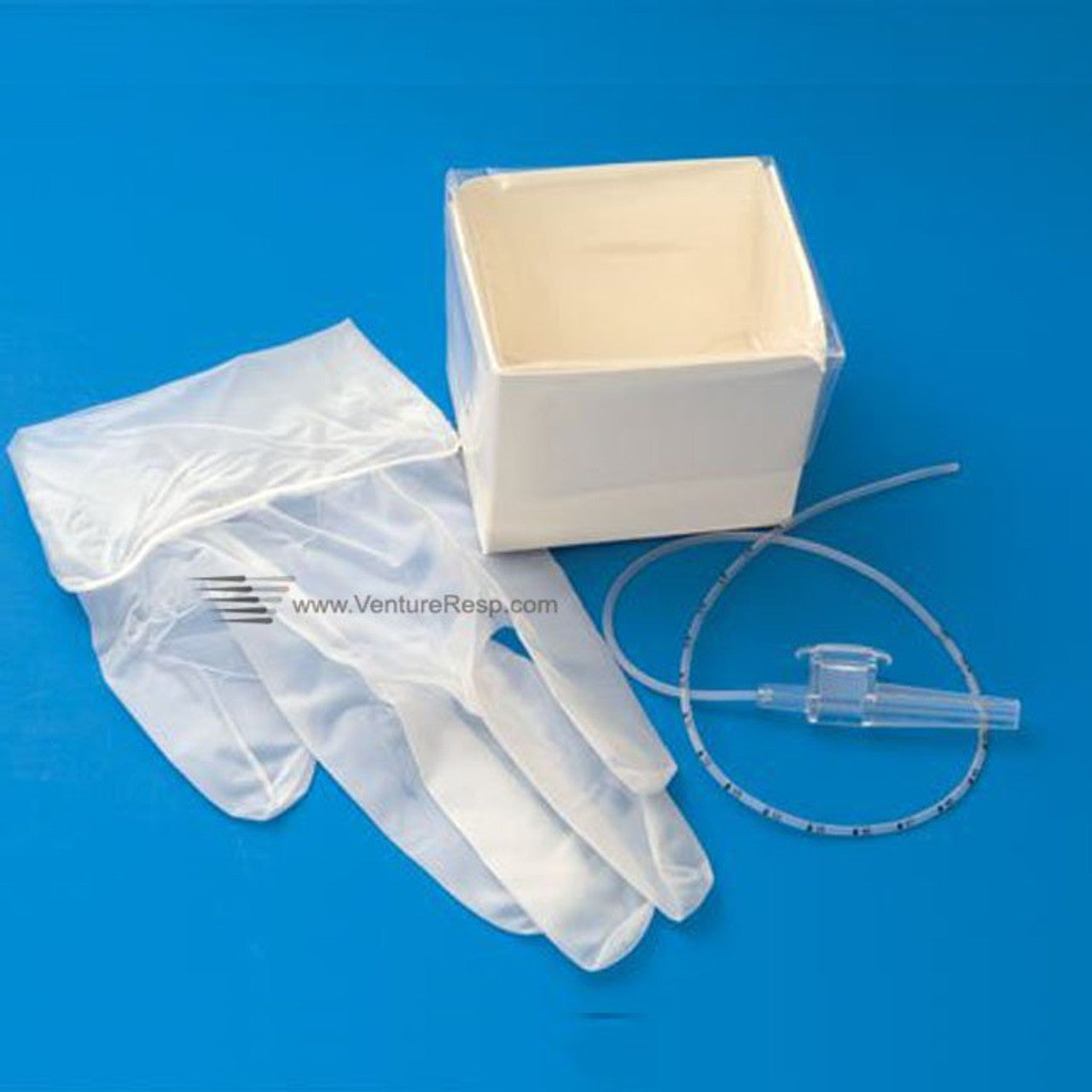 Tri-Flo Cath-N-Glove Economy Suction Kit, 8FR, Depth Markings, Powder-Free Vinyl Glove, 100/cs