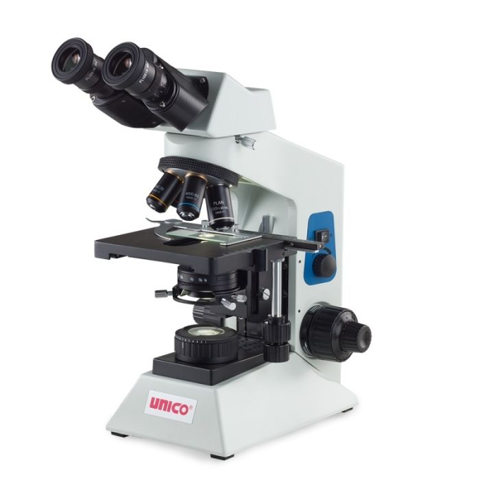 Microscope, Binocular, 10X Widefield Eyepiece High-Eyepoint, 4X, 10X, 40X, 100X, Plan, NA 1.25 Condenser, Iris Diaphragm, Mechanical Stage, 3 Watt LED Kohler Illumination, Coaxial Focusing