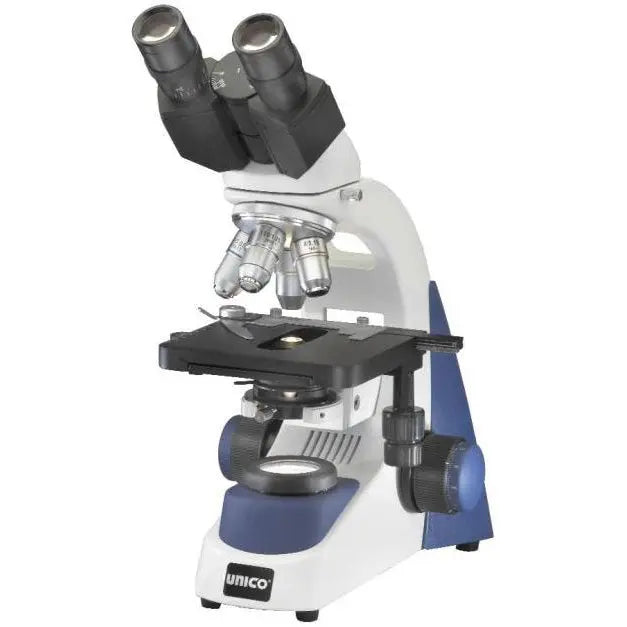 Microscope, Trinocular, 10X Widefield Eyepiece, 4X, 10X, 40X, 100X, Achromat, Mechanical Stage, 6V/ 20V Halogen Illumination (US Only) (DROP SHIP ONLY)