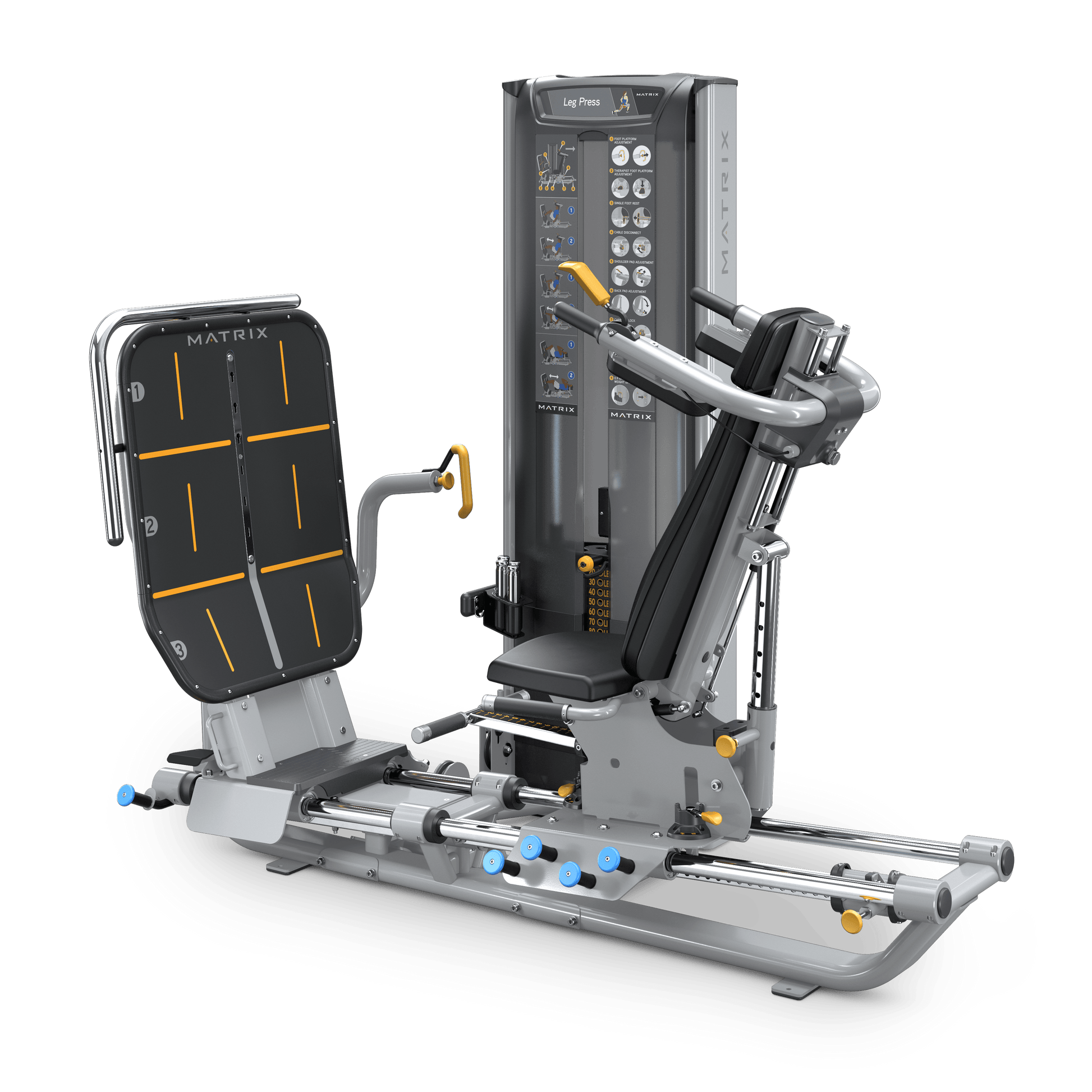 MD-S70 Medical Leg Press Booster Kit.  Consists of Foot platform and shoulder pad extensions. (DELIVERY SITE SURVEY REQUIRED) Sales into Medical markets in U.S. only (active aging, indep. living, hospital affil., PT, Chiro, Asst. Living, LTC). No sales into Fitness markets. (DROP SHIP ONLY)