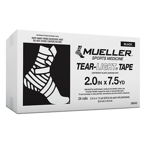Tearlight Tape 2" x 7.5 yd, Black, 24 rl/cs (Products are only available for sale in the U.S. Products cannot be sold on Amazon.com or any other 3rd party platform without prior approval by Mueller.)