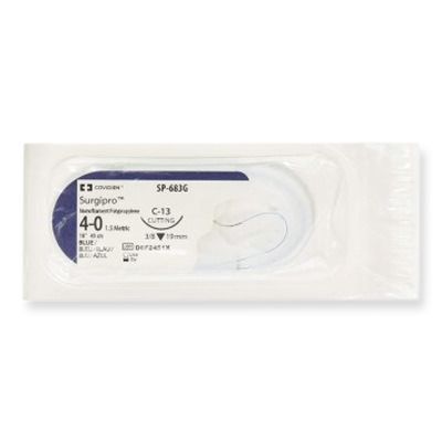 Suture, Reverse Cutting, Size 4-0, Black, 18", Needle C-13, 3/8 Circle, 1 dz/bx (Continental US Only)
