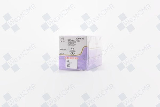 Suture, Precision Point Reverse Cutting, Size 5-0, 18", Violet Braided, P-3 Needle, 3/8 Circle, 1 dz/bx (Continental US Only)