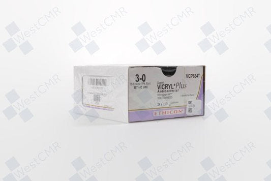 Suture, Standard & Short Length, Size 3-0, 3-18", Violet Braided, 2 dz/bx (Continental US Only)