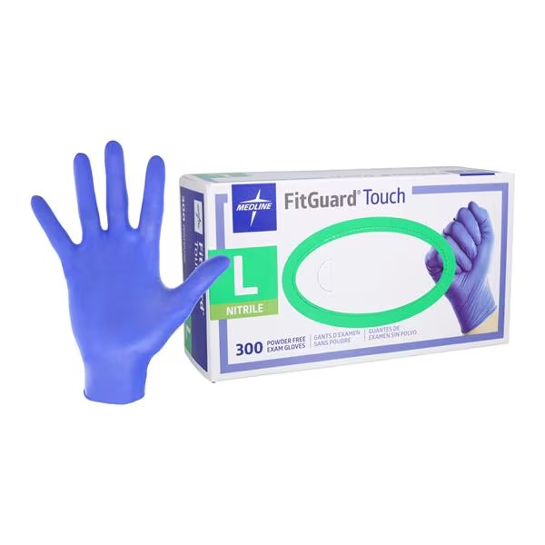 Nitrile Exam Gloves Large Non-Sterile 300/bx, 10 bx/cs (FG3003)