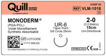 Monoderm Violet Suture, Taper Point, Size 0, 15cm, 26mm, 1/2 Circle, 12/bx