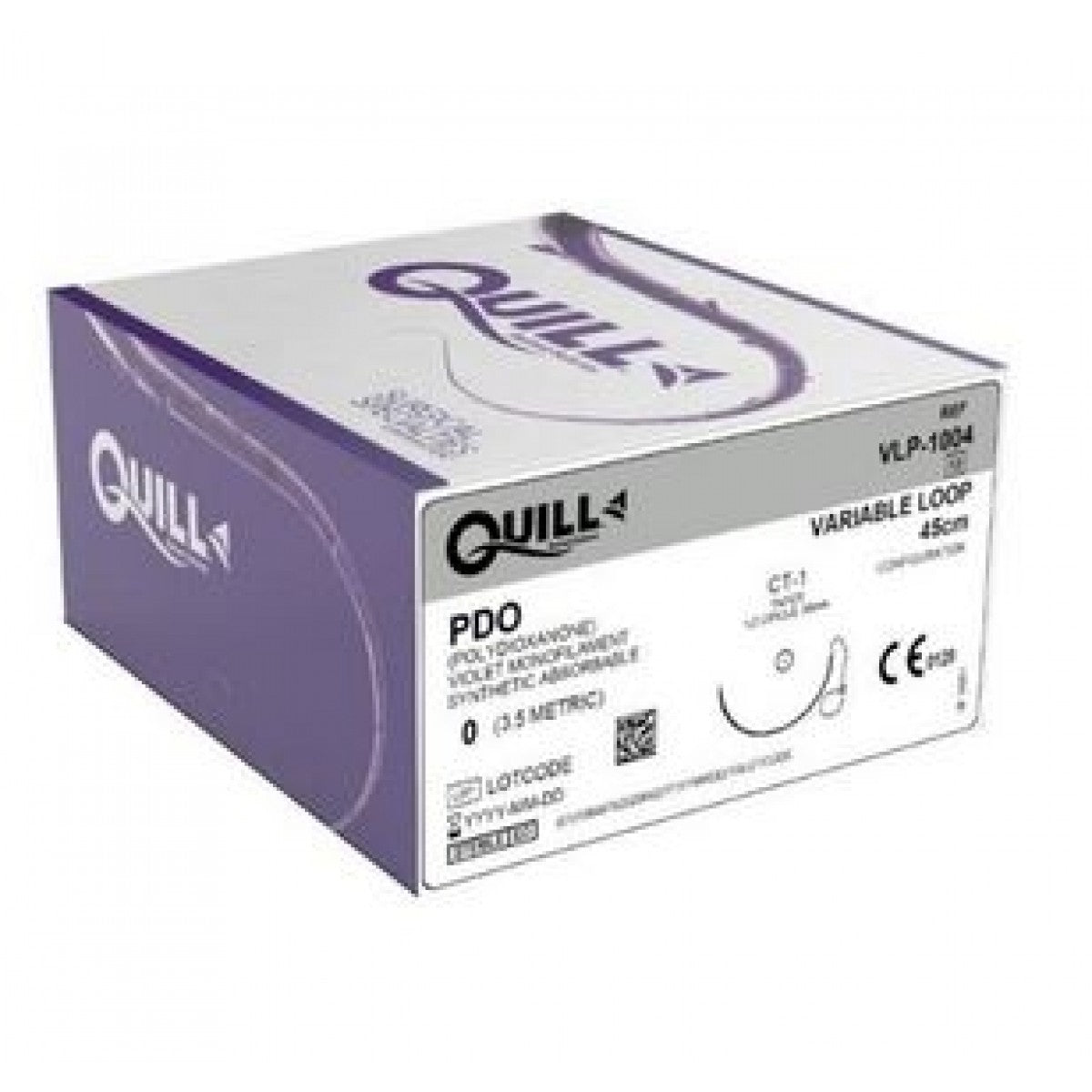 PDO Suture, Diamond Point, Size 0, 45cm, 18mm, 3/8 Circle, 12/bx