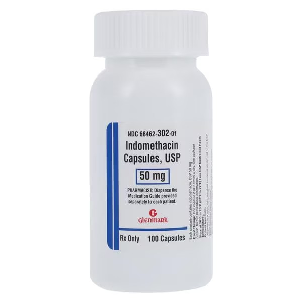 Indomethacin Capsules 50mg Bottle 100/Bottle Each (4383121)