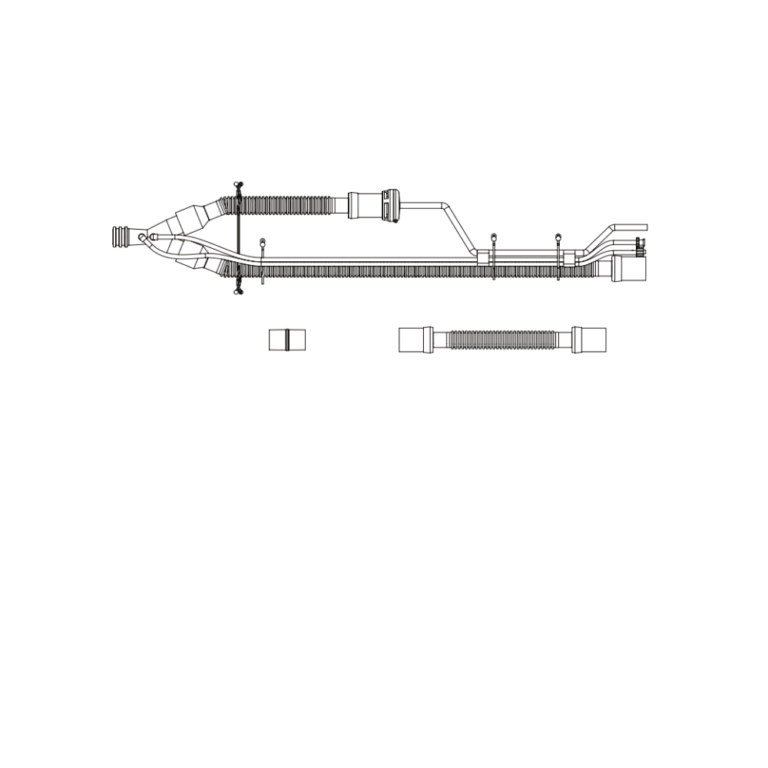 Patient Circuit without PEEP, Single Patient Use, 1.8 m x 15 mm Insp Limb, Wye and 61 cm x 15 mm Exp Limb, 10/pk (Continental US Only)