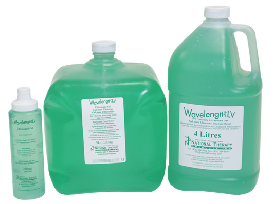 Wavelength Ultrasound Gel, Green, 4L Jug, Linerless, 4/cs